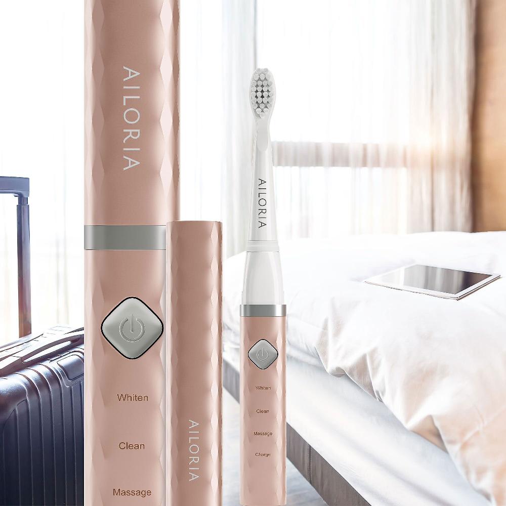 QVC AILORIA Spazzolino Elettrico Flash Travel + 2 Testine Ricambio