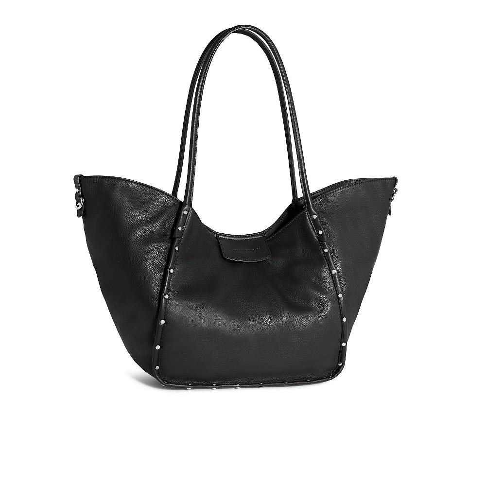 QVC Aimee Kestenberg Borsa A Spalla In Pelle Con Borchiette Sul Profilo