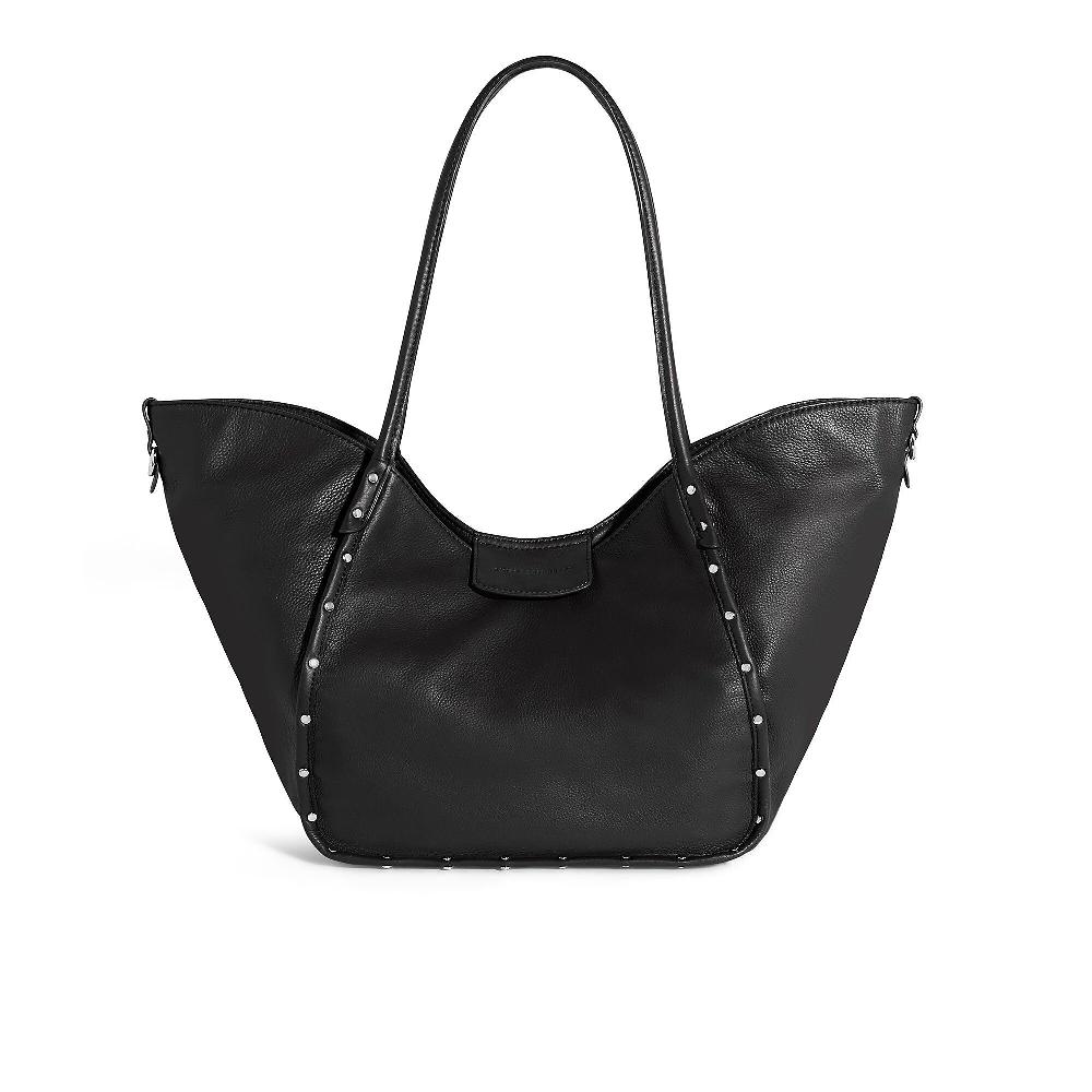 QVC Aimee Kestenberg Borsa a spalla in pelle con borchiette sul profilo