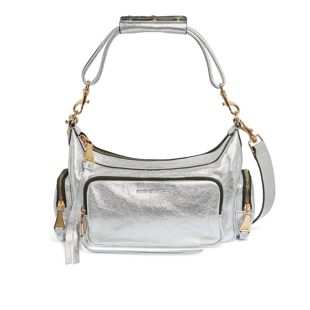 QVC Aimee Kestenberg Borsa a spalla in pelle con manico doppiato e tracolla