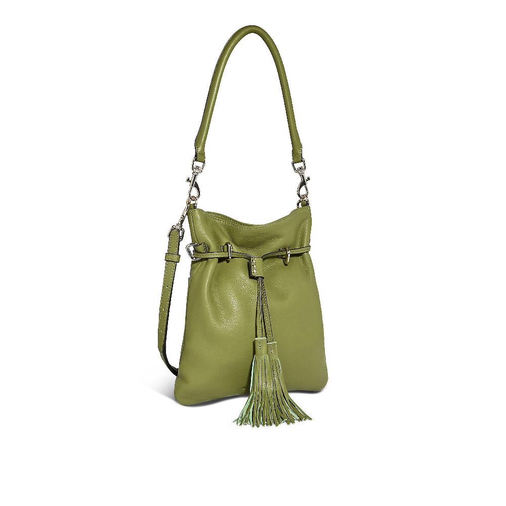QVC Aimee Kestenberg Borsa A Tracolla In Pelle Con Laccio E Nappine