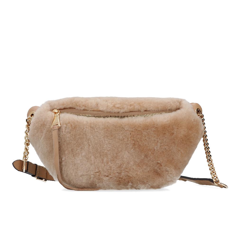 QVC Aimee Kestenberg Marsupio con borchie e tracolla in pelle regolabile