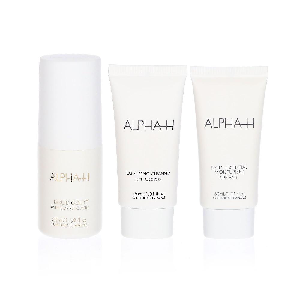 QVC Alpha - H Kit Liquid Gold trio trattamenti cosmetici