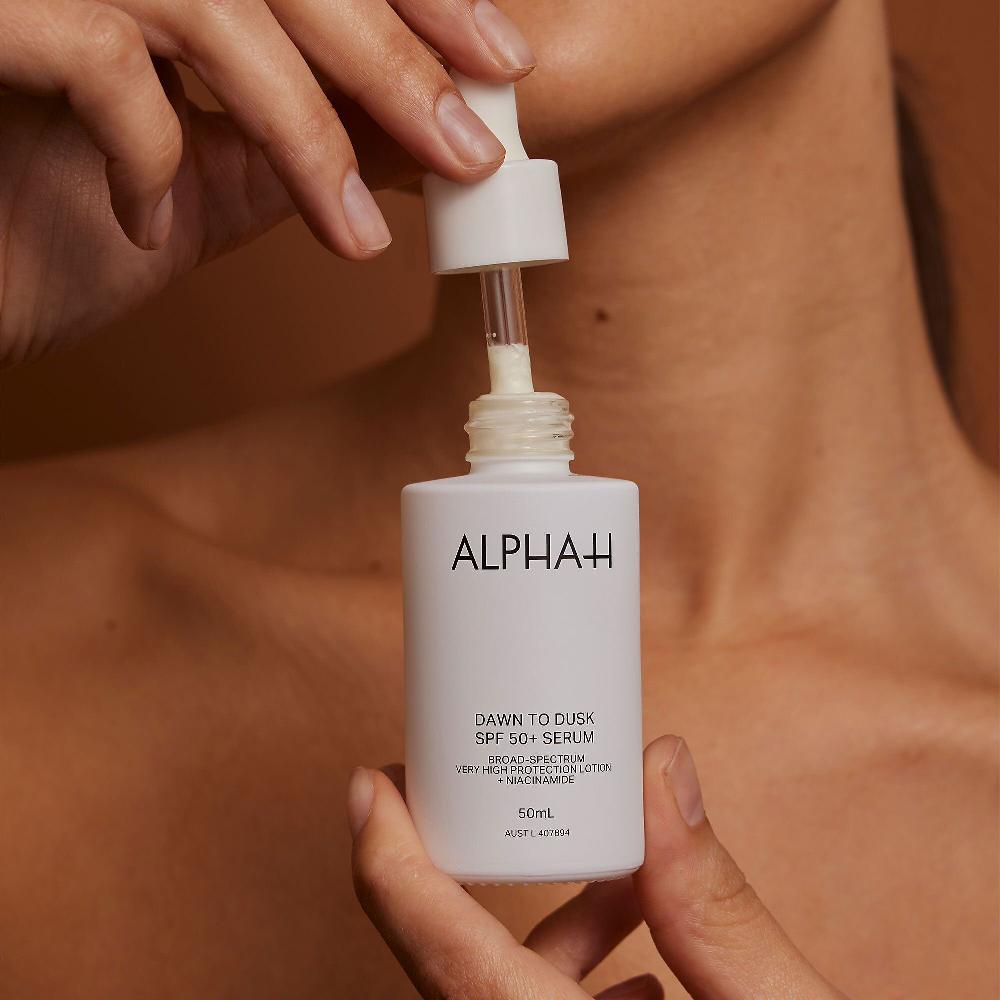 QVC Alpha - H Siero Dawn To Dusk SPF50+ E Siero Vitamin E