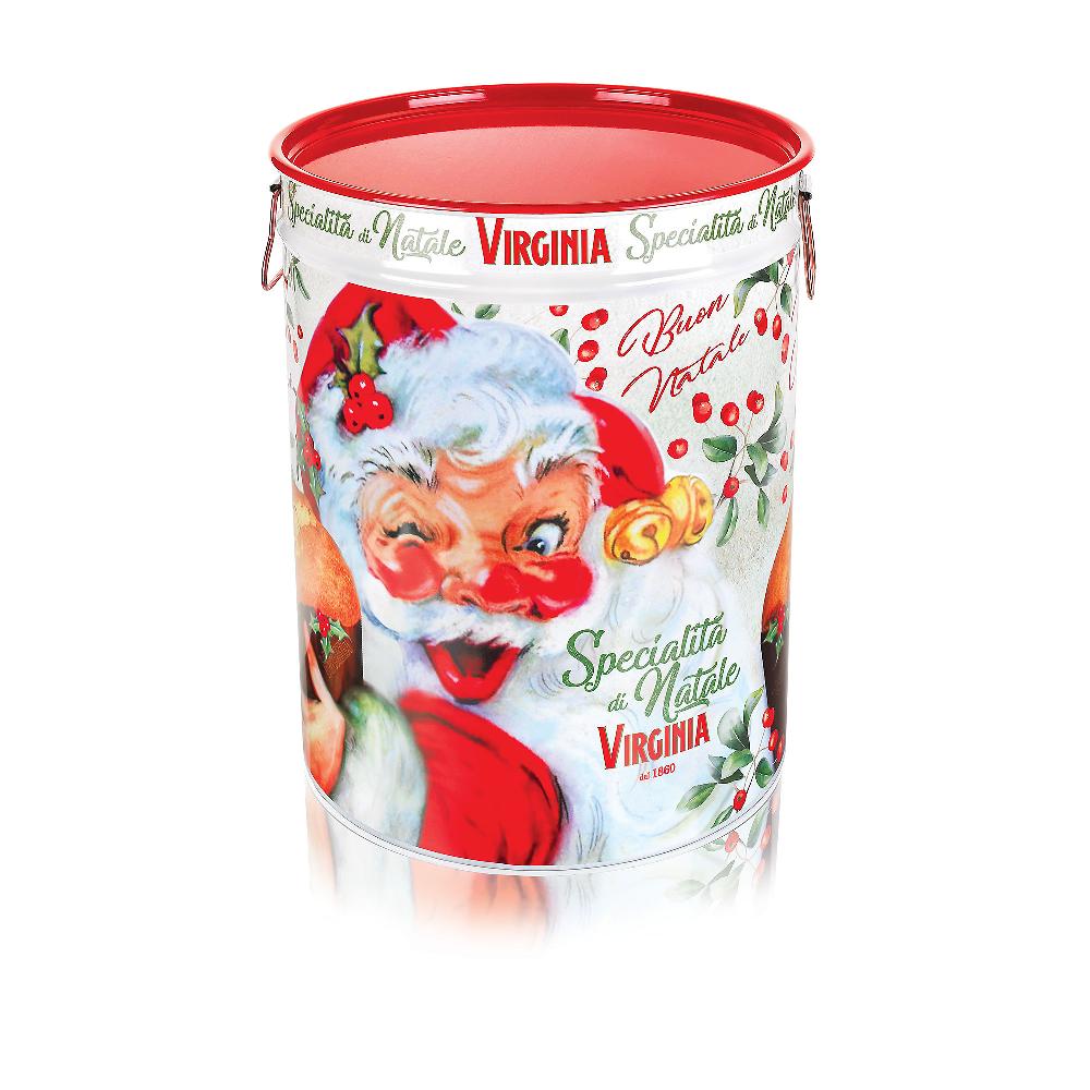 QVC Amaretti Virginia Latta di Natale con panettone dolcetti e prosecco D.O.C