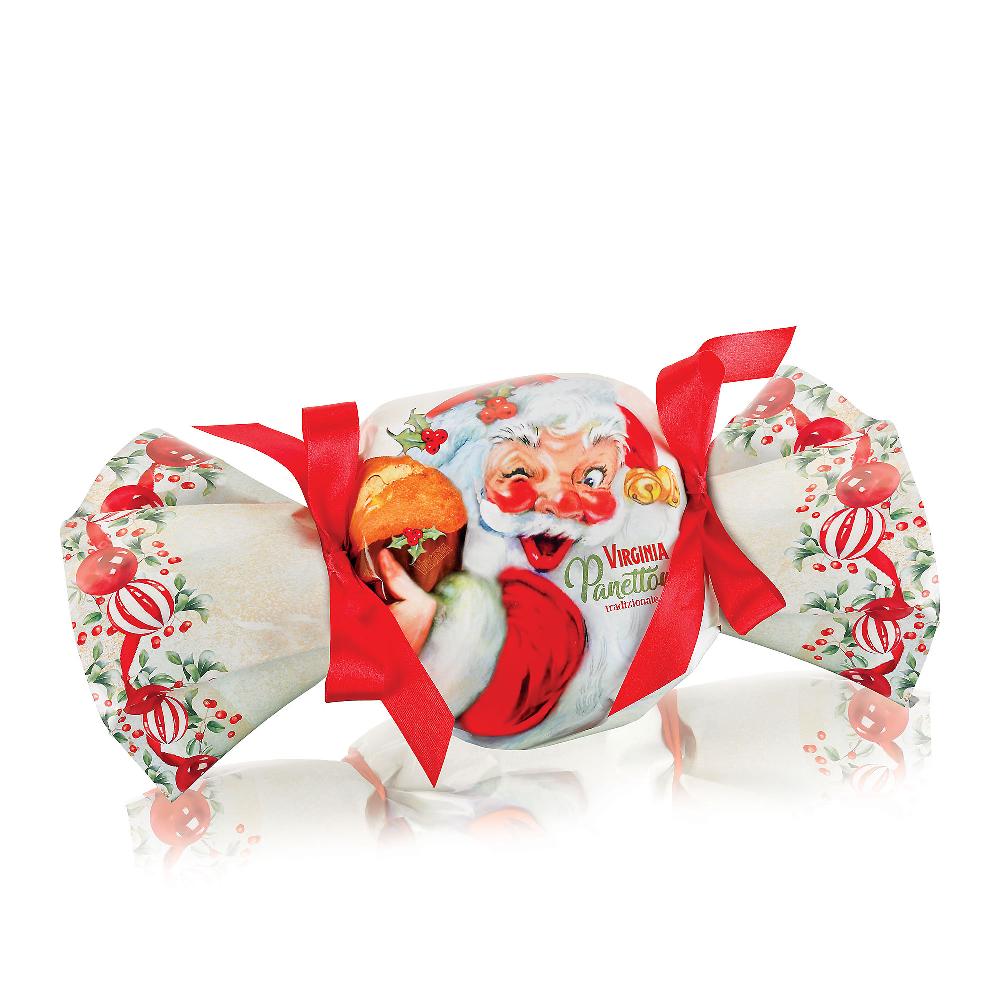 QVC Amaretti Virginia Panettone basso tradizionale Babbo Natale 1 kg