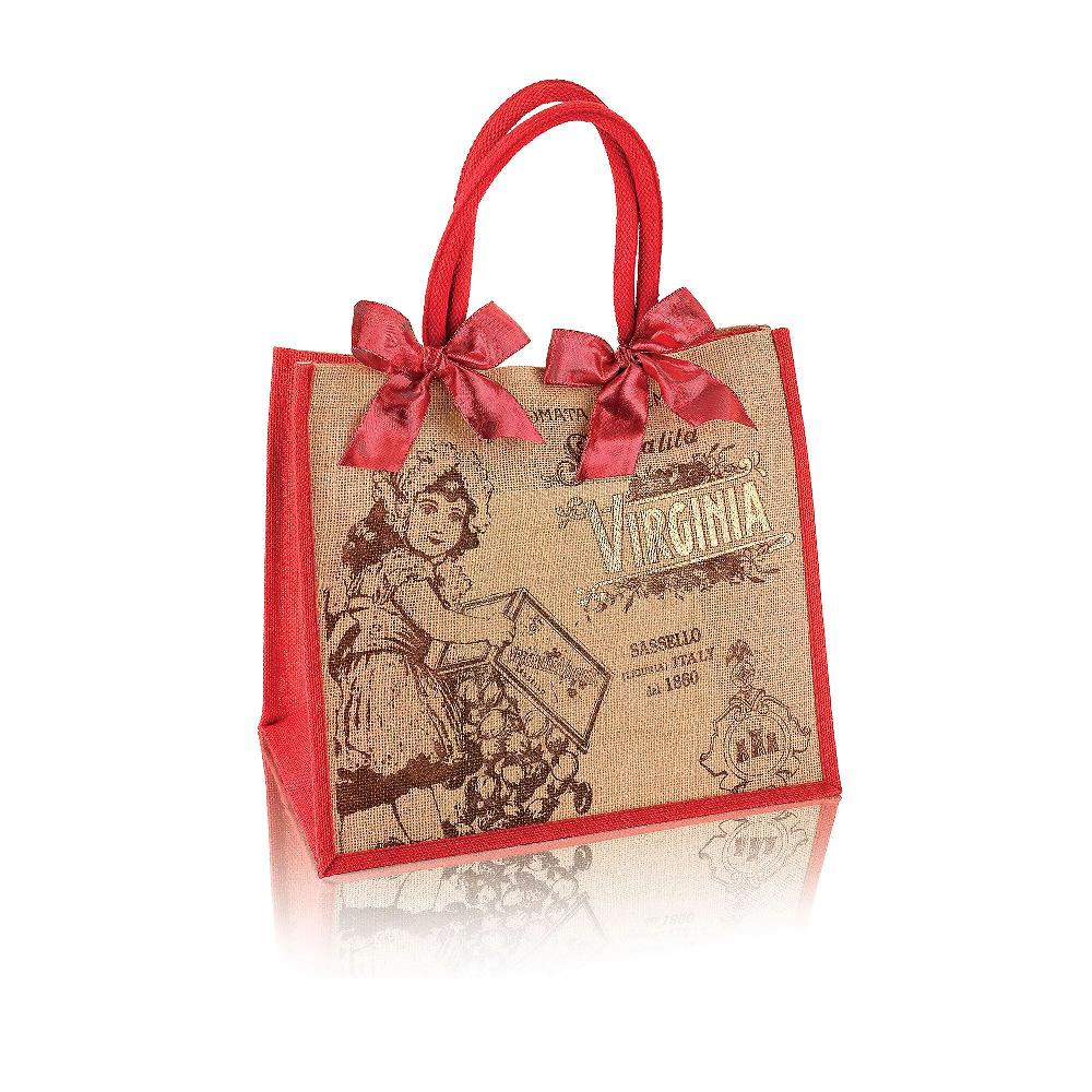 QVC Amaretti Virginia Panettone o Pandoro da 1kg con borsa in yuta