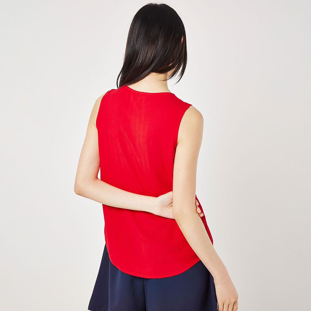 QVC APRICOT Blusa Smanicata In Viscosa Con Bottoni Davanti