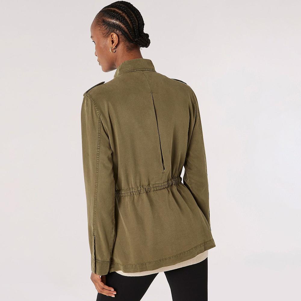 QVC APRICOT Giacca Tipo Sahariana In Twill Con Coulisse In Vita