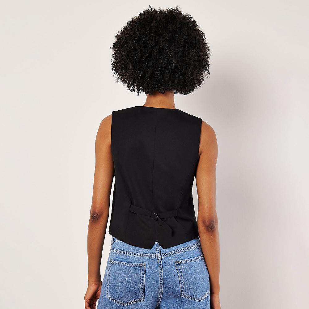 QVC APRICOT Gilet Asimmetrico Con Chiusura A Un Bottone