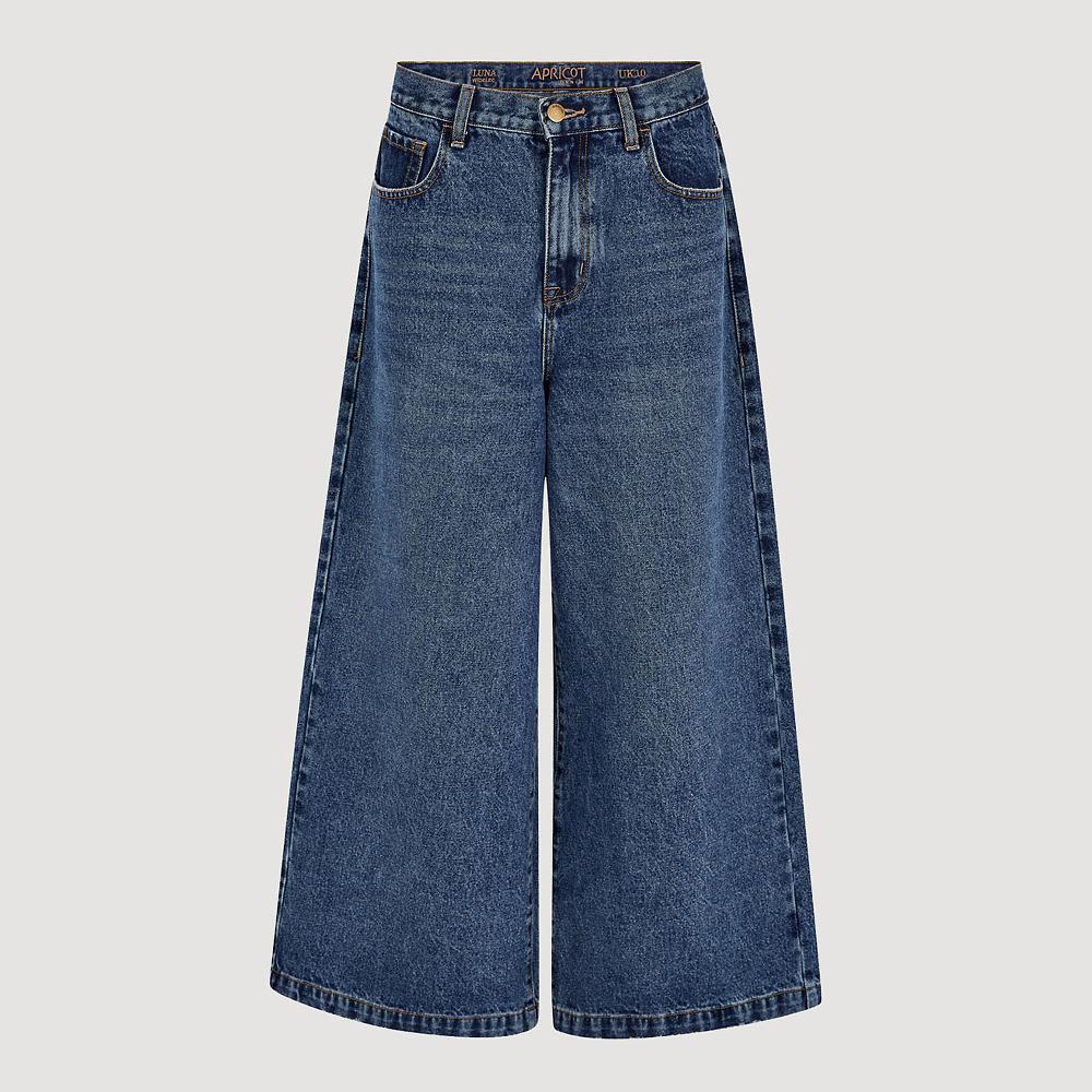 QVC APRICOT Jeans gamba ampia con 2 tasche davanti e 2 dietro