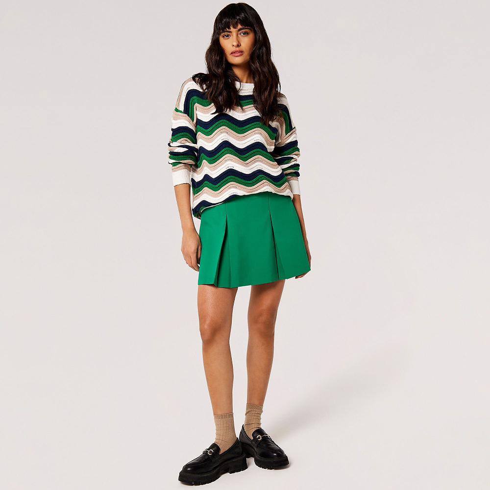 QVC APRICOT Maglione Con Lavorazione A Onde Colorate