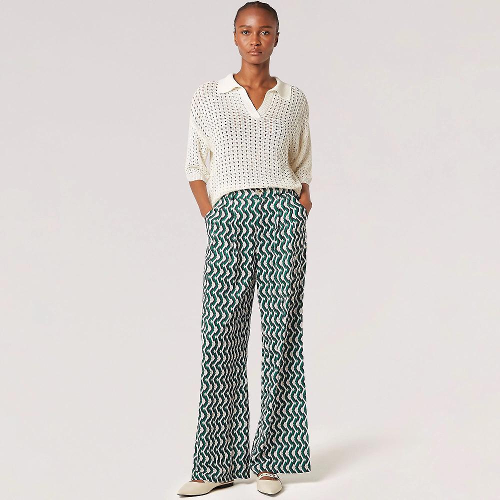 QVC APRICOT Pantaloni A Palazzo Crêpe Satin In Tessuto Fantasia