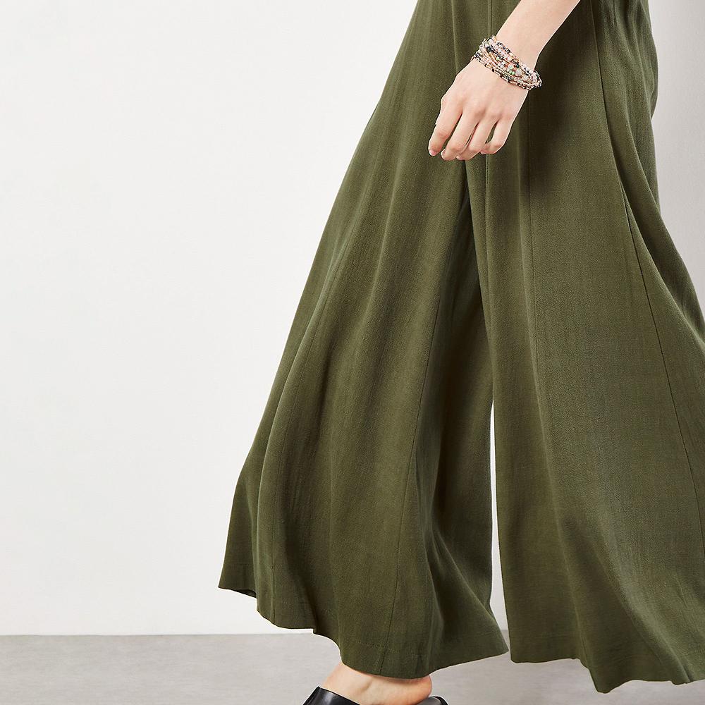 QVC APRICOT Pantapalazzo In Viscosa Con Lino Elastico In Vita