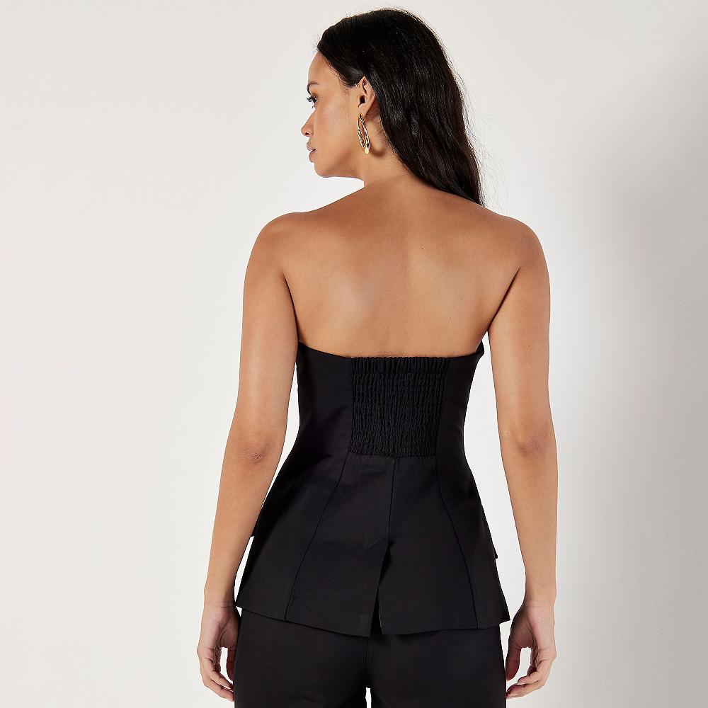 QVC APRICOT Top A Fascia Con Bottoni E Tasche Con Aletta