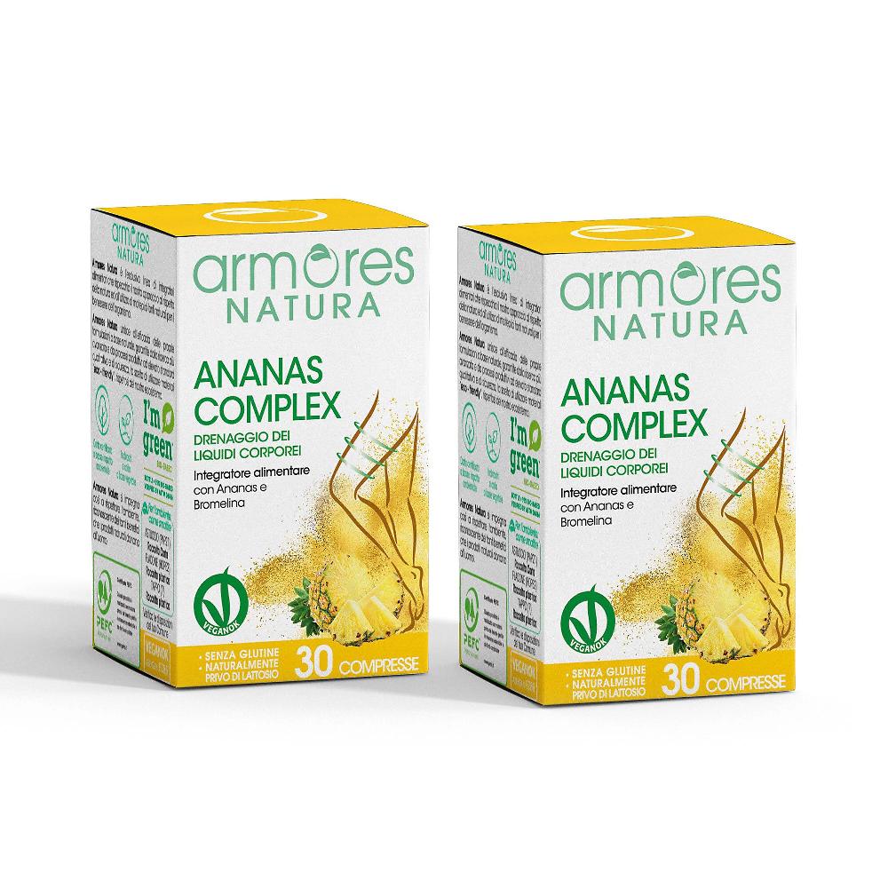 QVC Armores Ananas Complex Integratore drenaggio liquidi corpo 60 cps