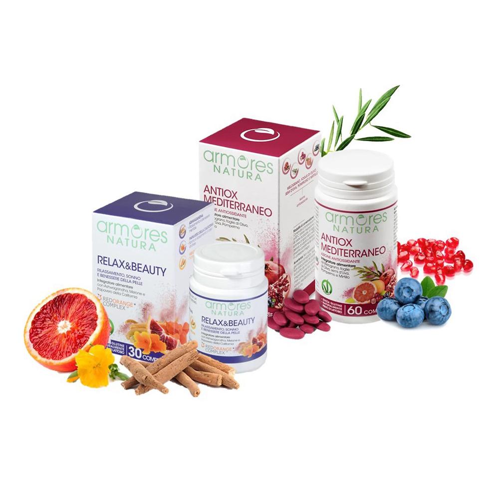 QVC Armores Kit 2 Integratori: Relax&Beauty e Antiox Mediterraneo