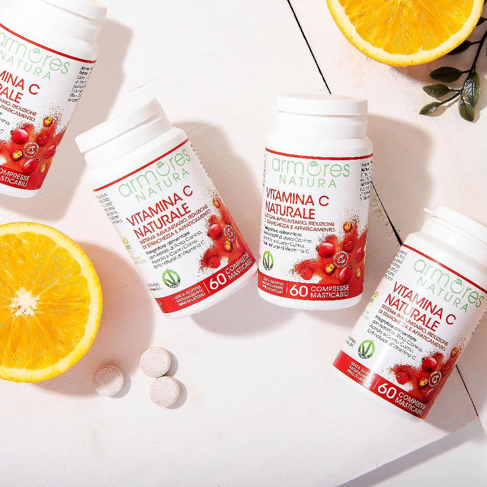 QVC Armores Vitamina C Naturale Integrat. Alimentare (4 X 60 Compresse)