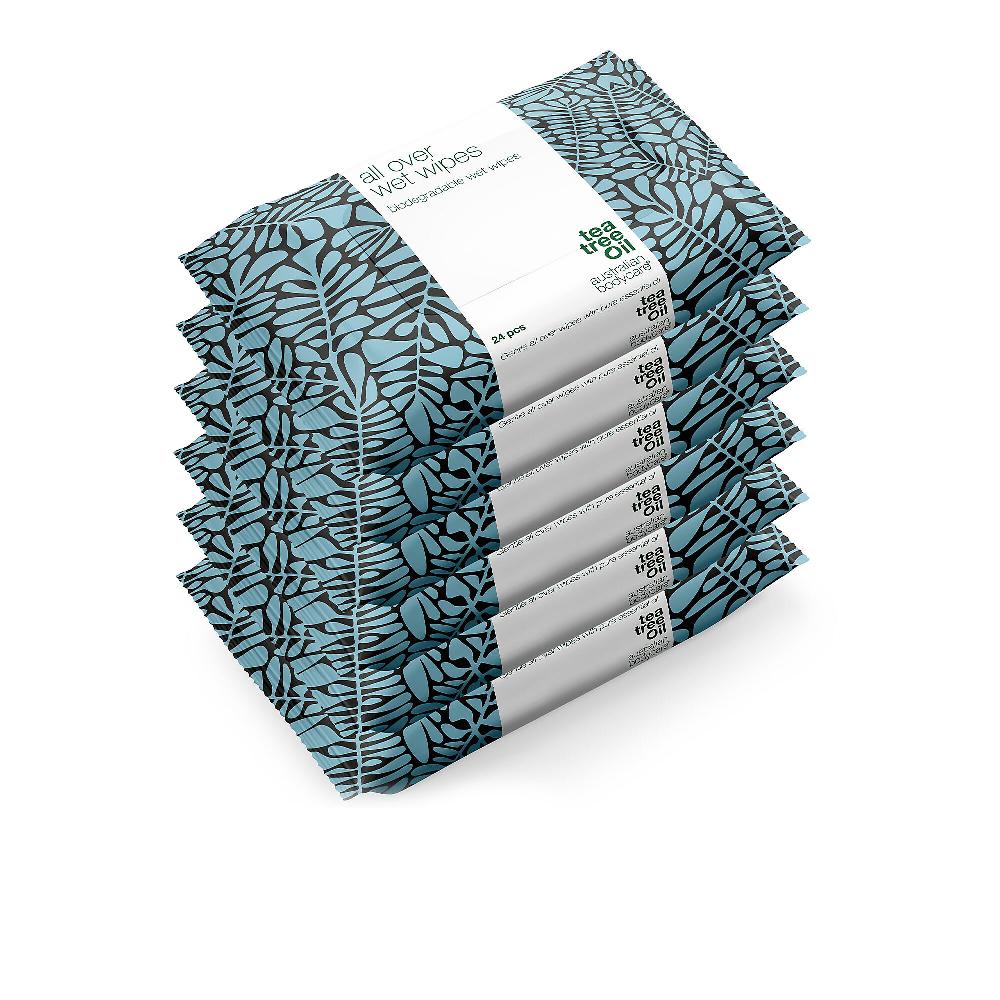 QVC Australian Bodycare 6 Confezioni Salviette Umidificate Tea Tree