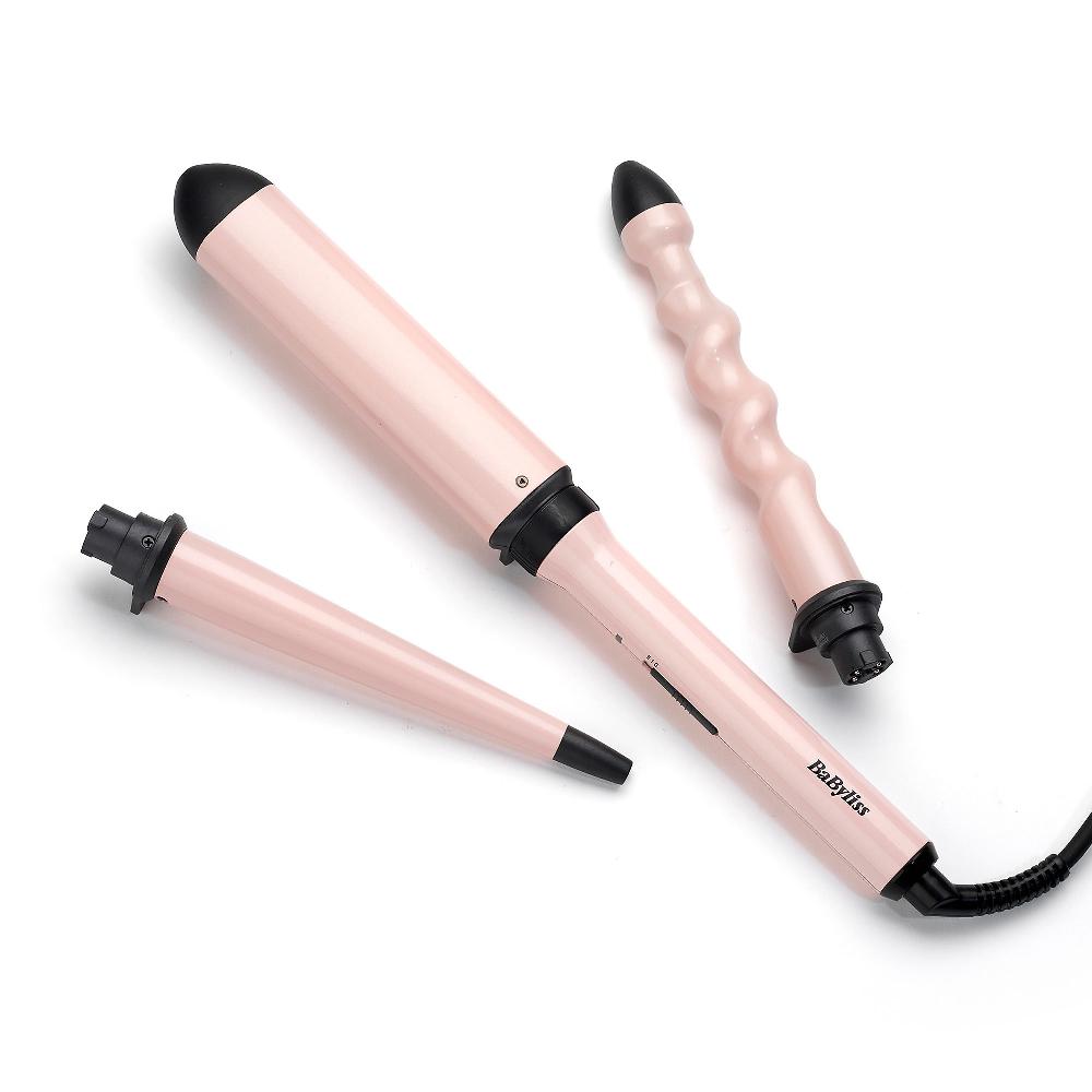QVC BaByliss Arricciacapelli Curl And Wave Trio Rosa MS750E