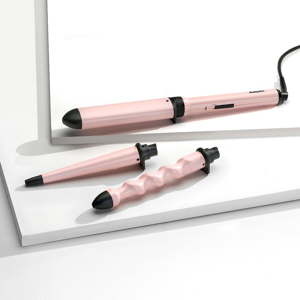 QVC BaByliss Arricciacapelli Curl and Wave Trio rosa MS750E