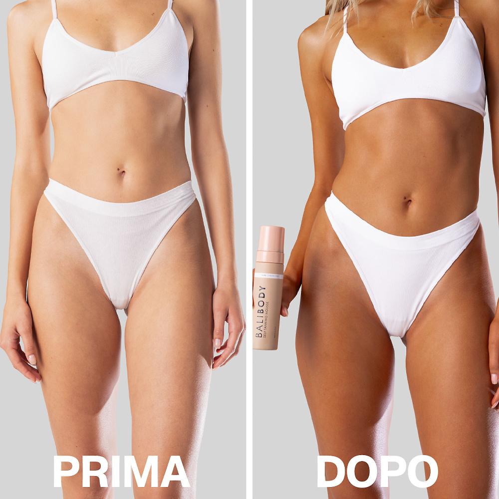 QVC Bali Body Mousse Self Tanning Texture Leggera + Guanto Vellutato