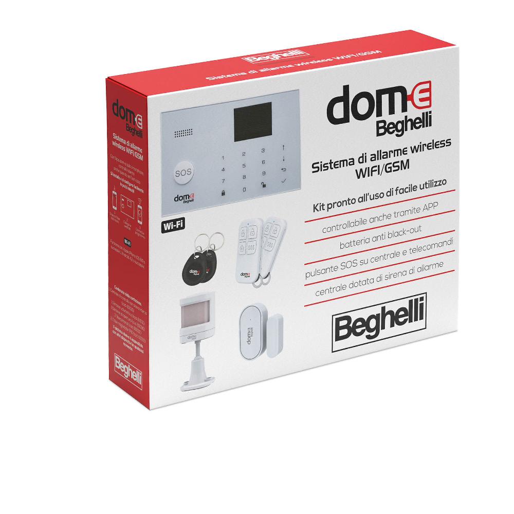 QVC Beghelli Kit Sistema Di Allarme Wireless WIFI/GSM Con App