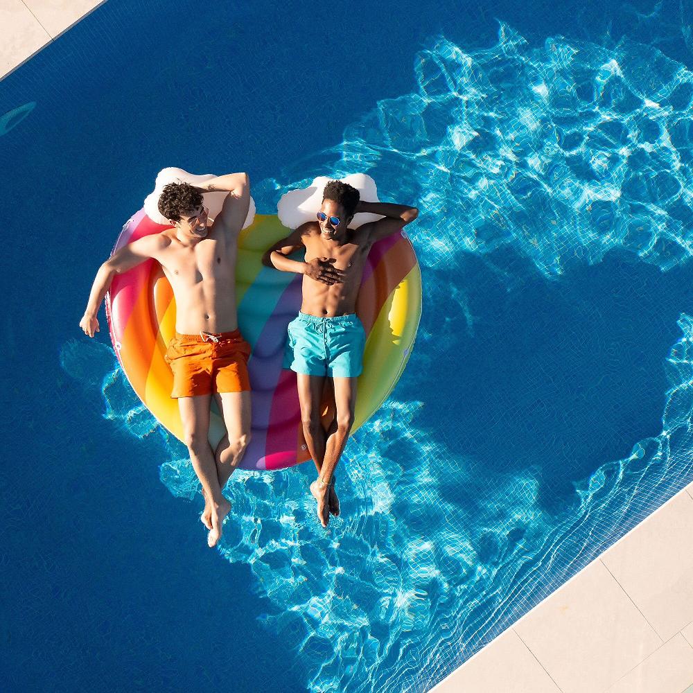 QVC Bestway Isola gonfiabile 2 posti cuore Fashion Rainbow Dreams™