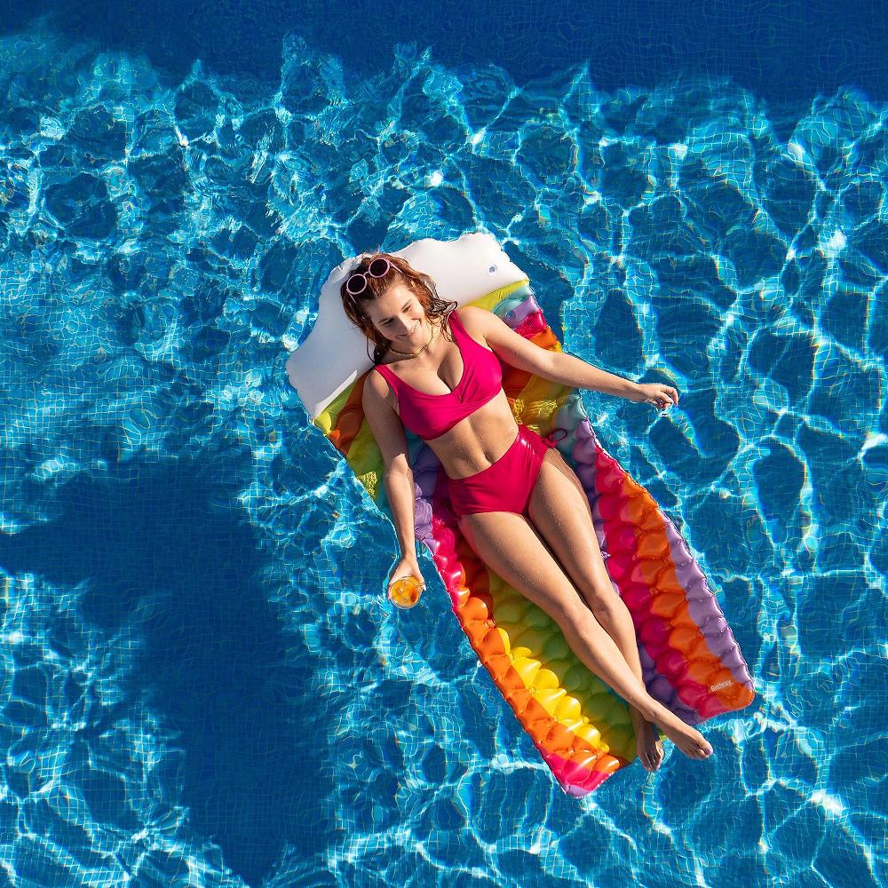 QVC Bestway Materassino arrotolabile galleggiante Rainbow
