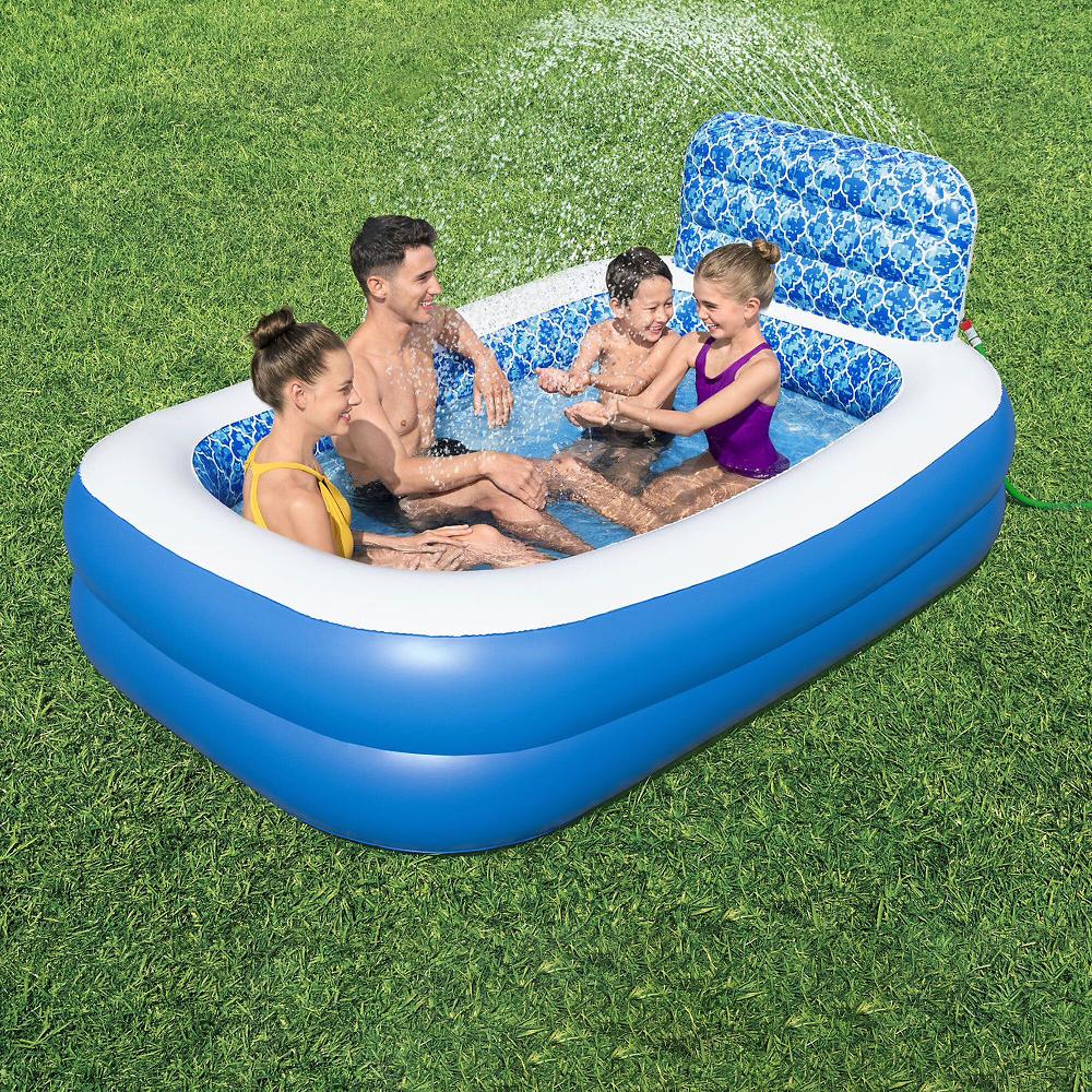 QVC Bestway Piscina gonfiabile Family Waterfall Oasis