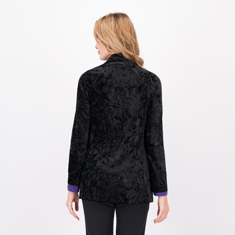 QVC Bianca Della Torre Blazer Destrutturato In Velluto Froissé