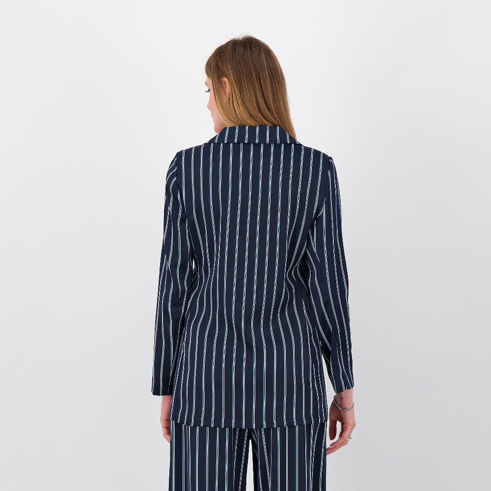 QVC Bianca Della Torre Blazer In Cady Fluido Gessato