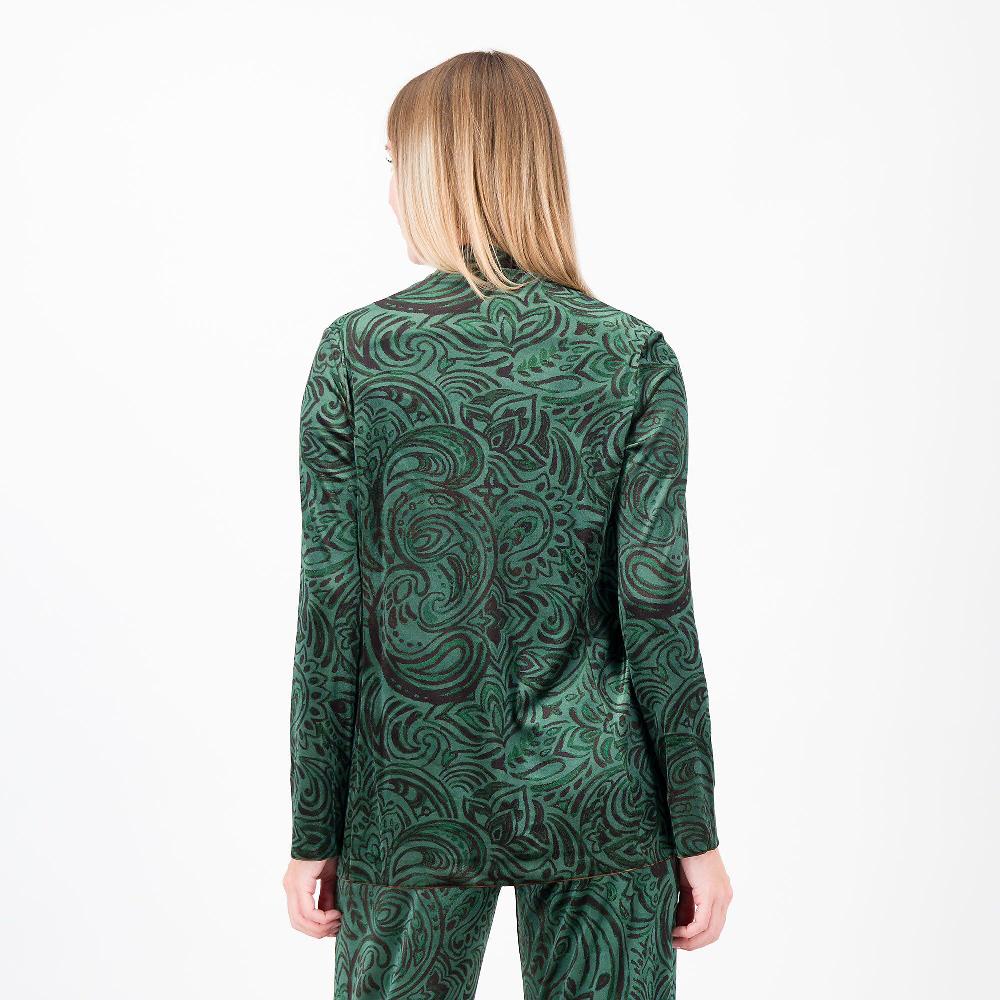 QVC Bianca Della Torre Blazer In Velluto Fantasia Con Tasche Applicate