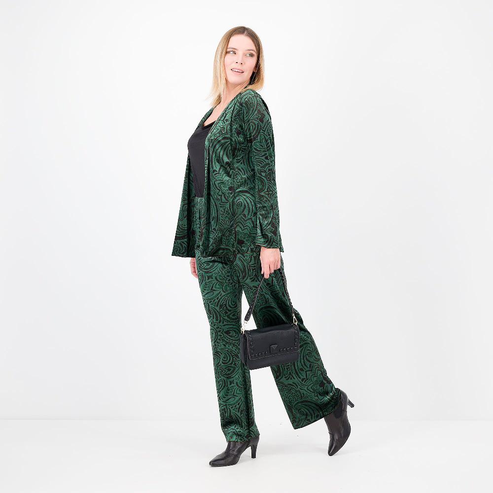 QVC Bianca Della Torre Blazer In Velluto Fantasia Con Tasche Applicate