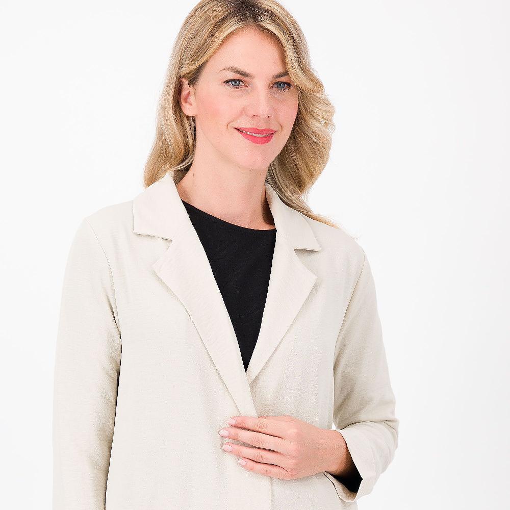 QVC Bianca Della Torre Blazer Morbido In Tessuto Crépe Mosso