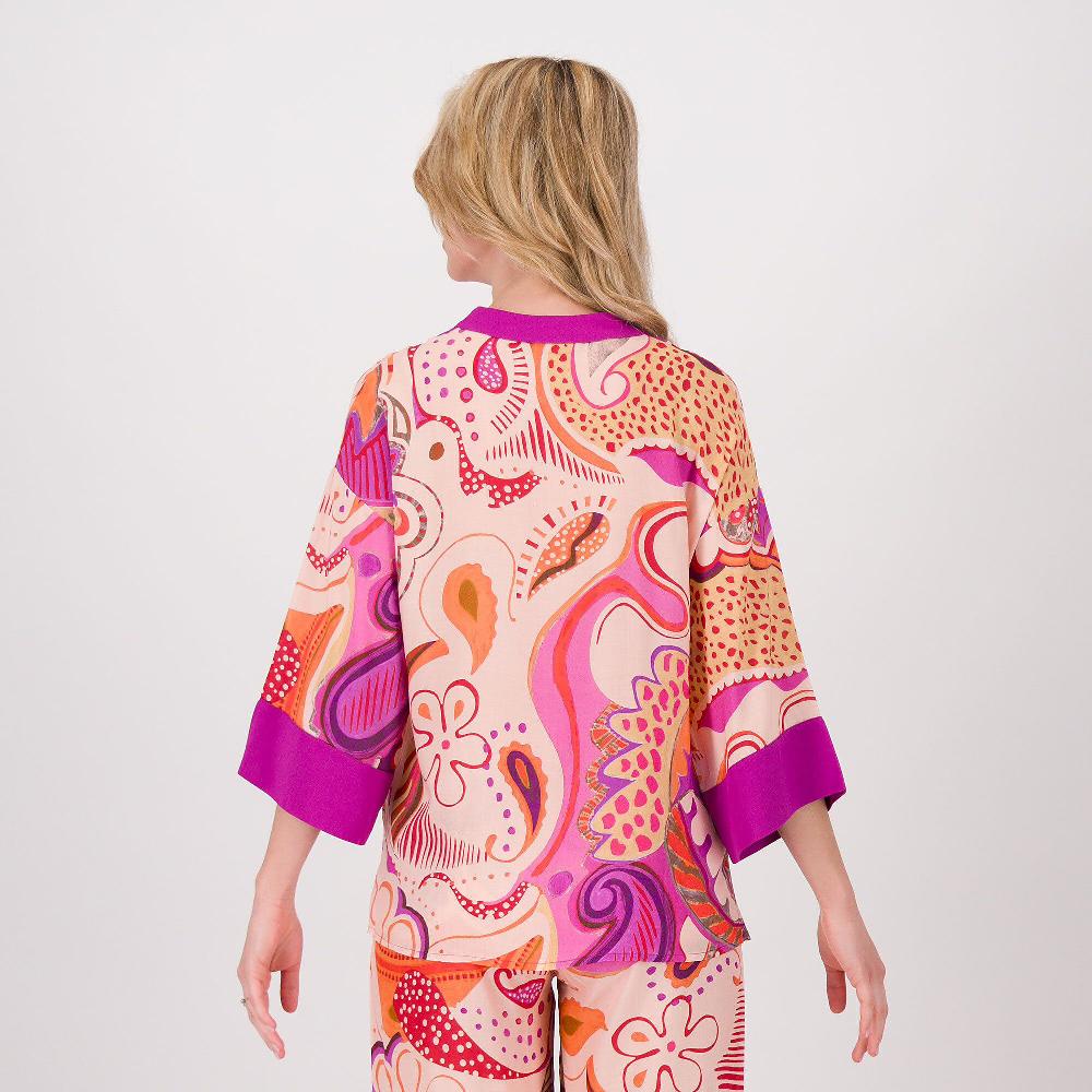 QVC Bianca Della Torre Blusa In Mussola Di Viscosa Fantasia