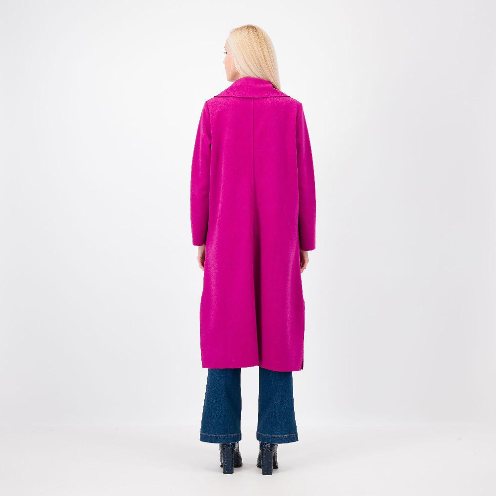 QVC Bianca Della Torre Cappotto Lungo Con Rever In Maglia Diagonale