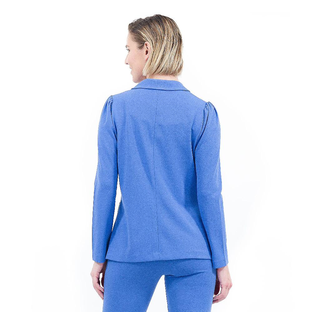 QVC Bianca Della Torre Giacca Doppiopetto In Tecnico Bi-stretch Arriccio Alle Maniche Made In Italy