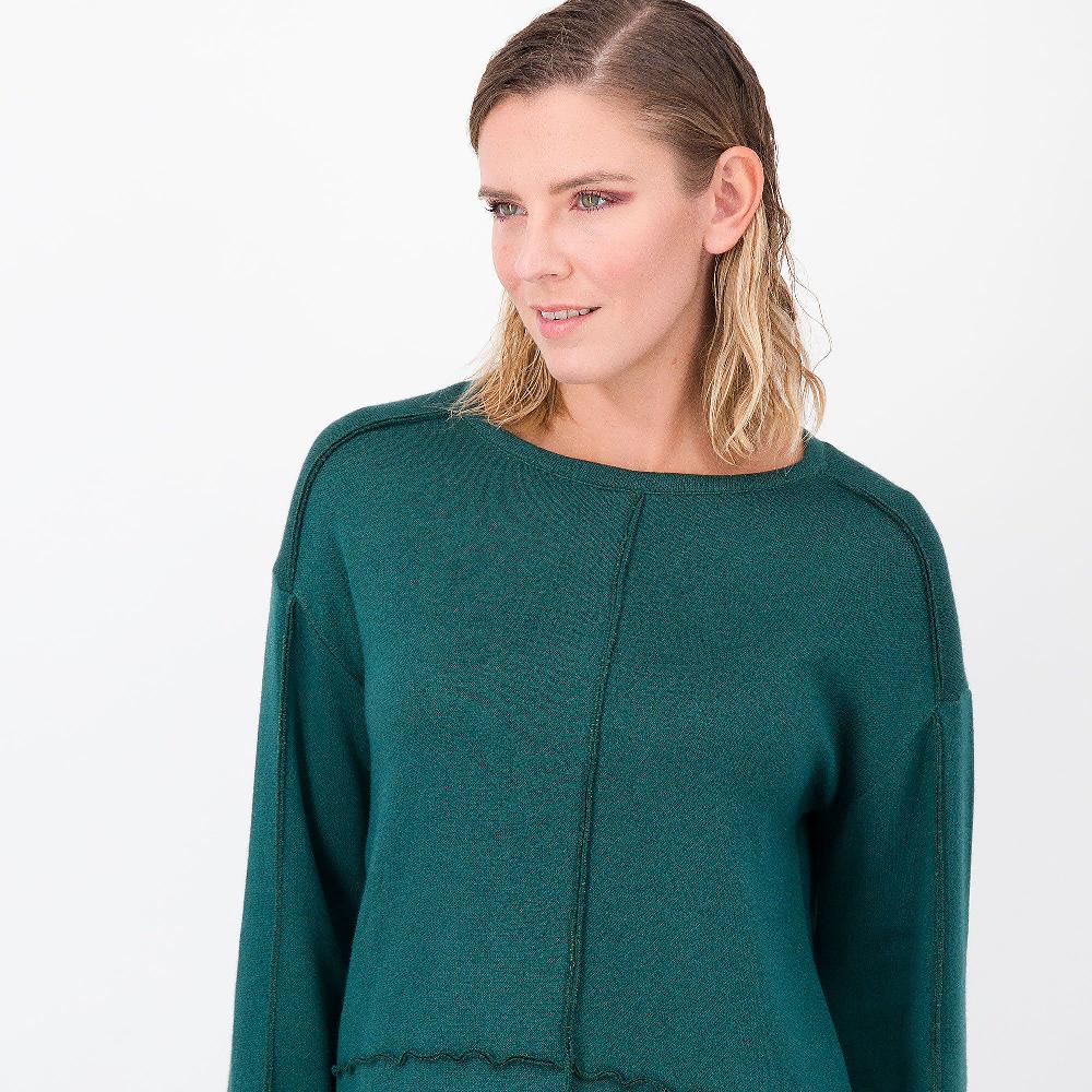 QVC Bianca Della Torre Maglia Boxy Con Cuciture In Rilievo