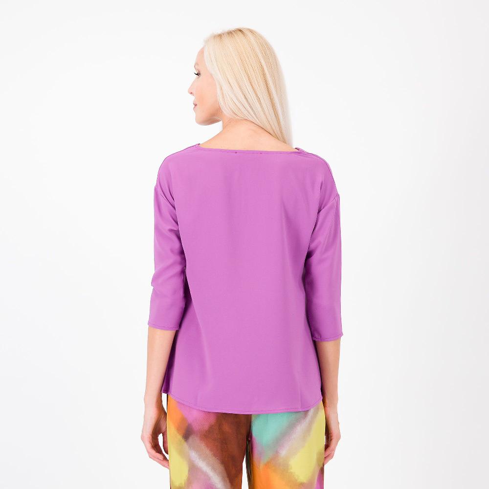 QVC Bianca Della Torre Maglia Con Drappeggio Mano Seta