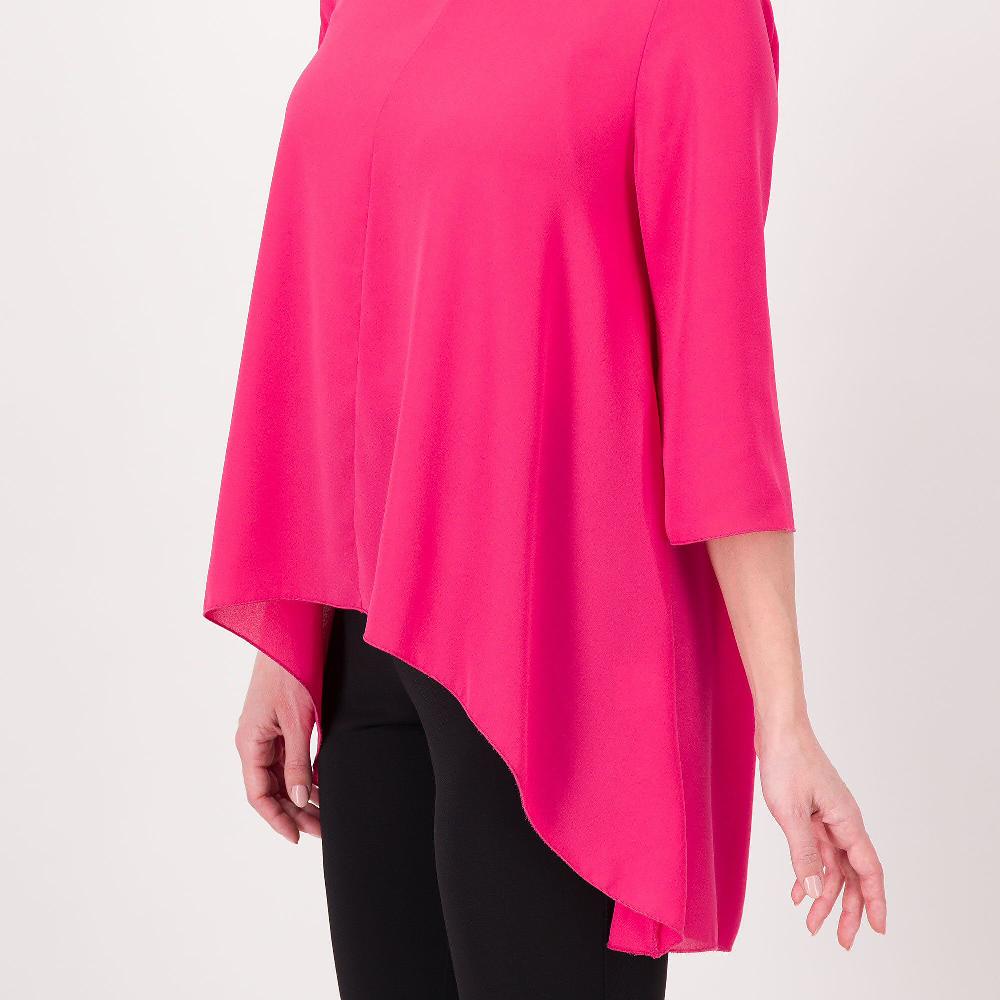 QVC Bianca Della Torre Maglia In Georgette Con Retro Più Lungo