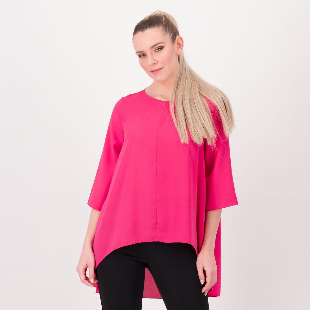 QVC Bianca Della Torre Maglia in georgette con retro più lungo