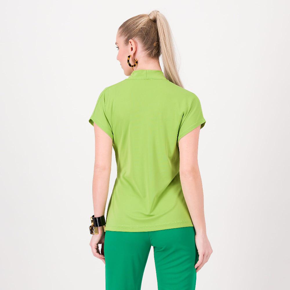 QVC Bianca Della Torre Maglia In Jersey Con Drappeggio Maniche Corte