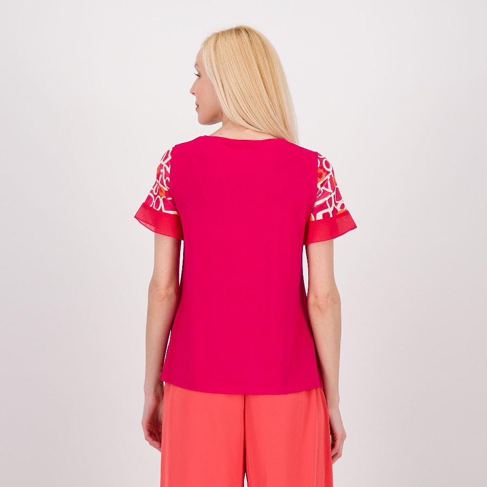 QVC Bianca Della Torre Maglia In Jersey Fantasia Con Rouche