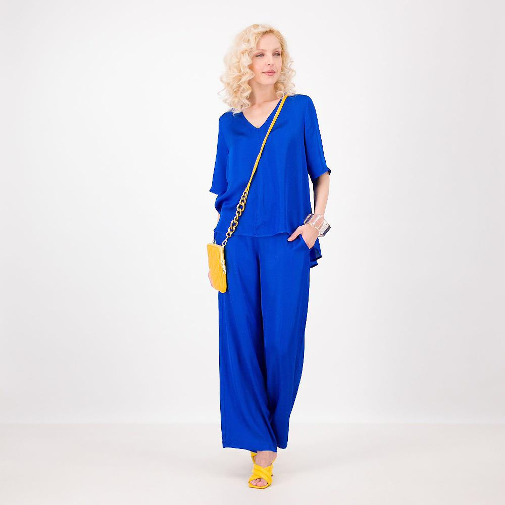 QVC Bianca Della Torre Maglia In Raso Di Viscosa Con Scollo A V