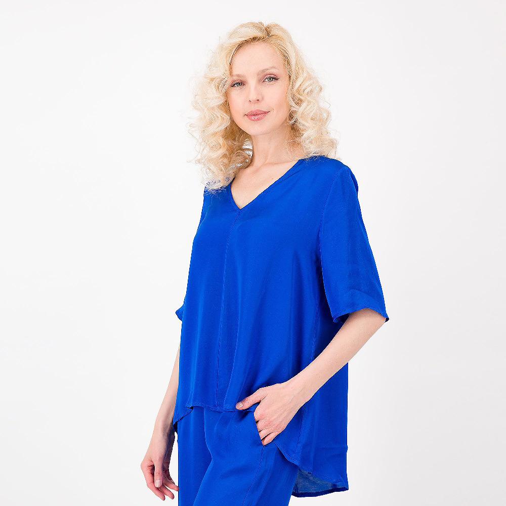 QVC Bianca Della Torre Maglia In Raso Di Viscosa Con Scollo A V