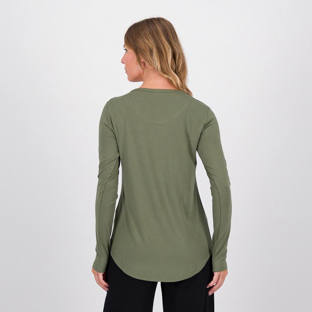 QVC Bianca Della Torre Maglia Maniche Lunghe In Jersey Di Viscosa Fondo Stondato Made In Italy
