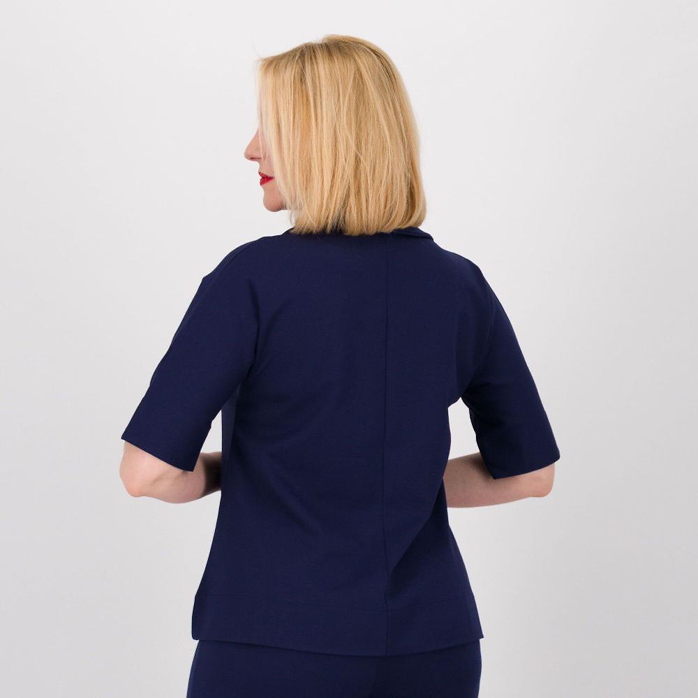 QVC Bianca Della Torre Maglia Misto Viscosa Con Scollo A Polo