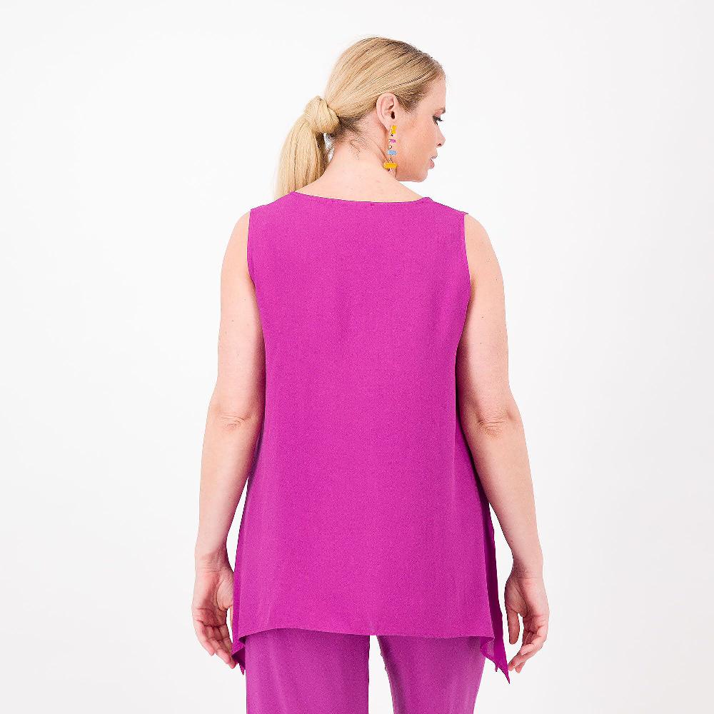 QVC Bianca Della Torre Maglia Smanicata In Mussola Di Viscosa