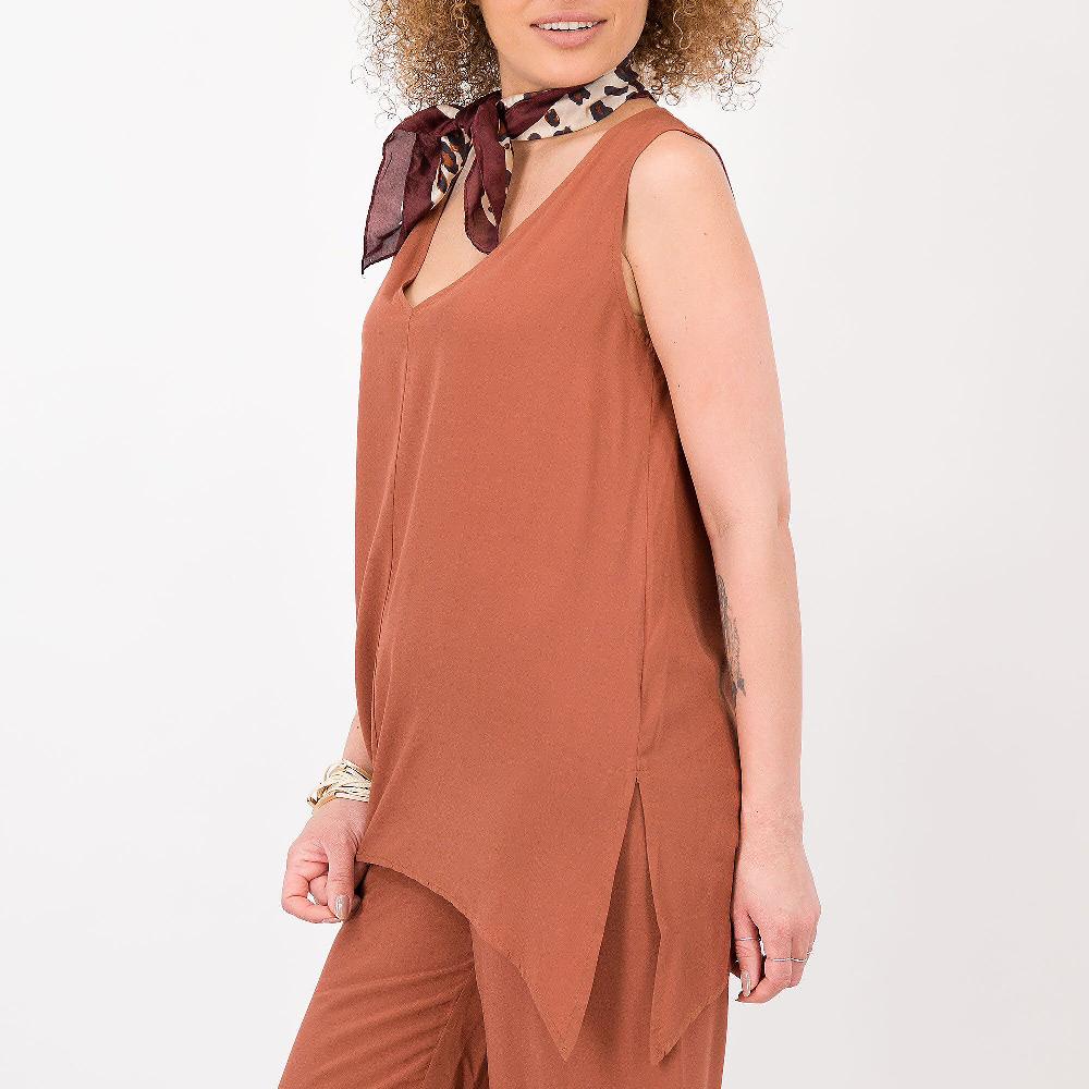 QVC Bianca Della Torre Maglia Smanicata In Mussola Di Viscosa